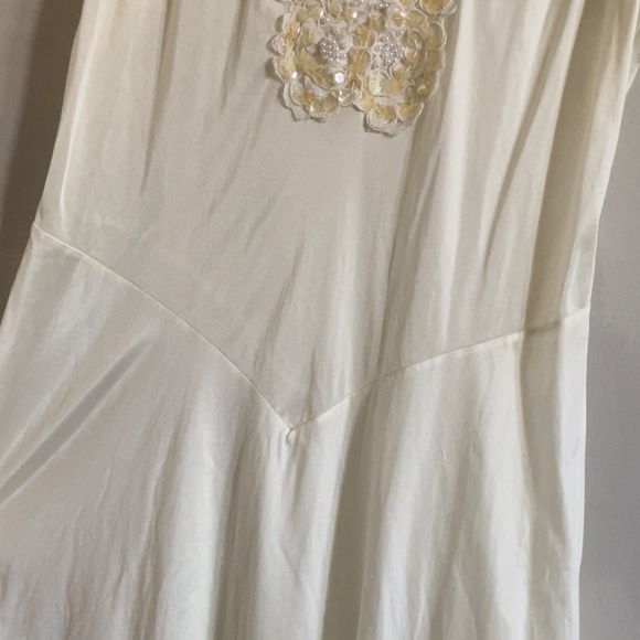 RARE Vintage maxi Victoria’s Secret night gown ivory off white sequins lace - Picture 8 of 12